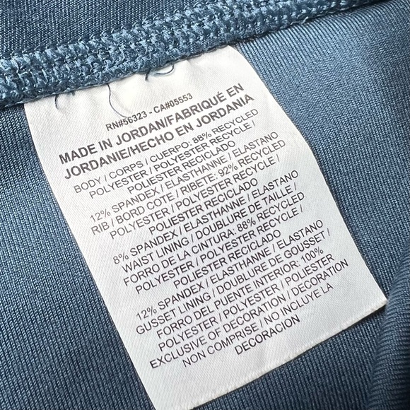 Nike Power Legend Training Leggings in Blue Coral JUST DO IT logo - Picture 6 of 7